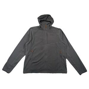 Rab Tecton Hoodie Full Zip Micro Grid Gray Zip Pockets Men's XL